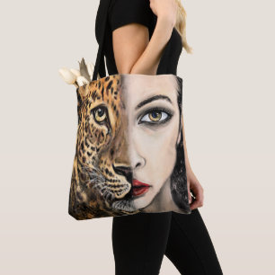 Leopard Girl Tote Bag Tasche
