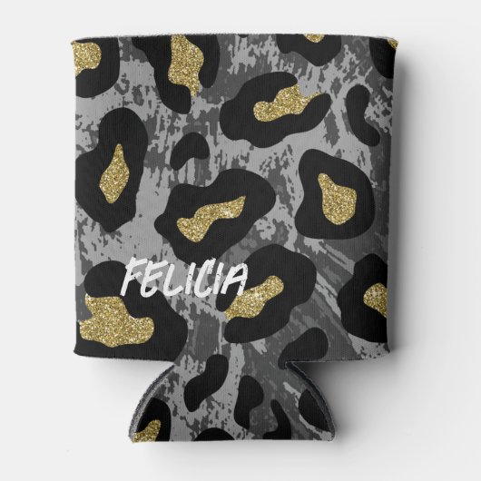 Leopard Glam Dosenkühler (Vorderseite)