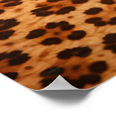 Leopard-Glamour-Poster, Schicke Mode-Wandkunst, Fe Poster (Ecke)