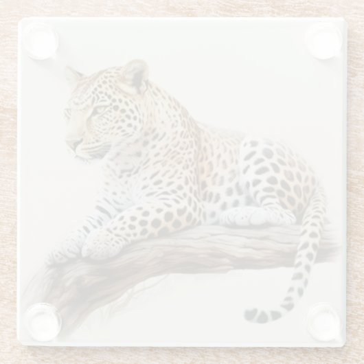 Leopard Glasuntersetzer (Rückseite)