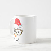 Leopard Gles Santa Claus Snowman Face Christmas Co Kaffeetasse (Vorderseite Links)