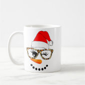Leopard Gles Santa Claus Snowman Face Christmas Co Kaffeetasse (Links)