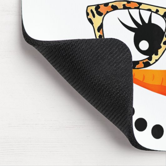 Leopard Gles Santa Claus Snowman Face Christmas Co Mousepad (Ecke)