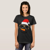 Leopard Gles Santa Claus Snowman Face Christmas Co T-Shirt (Vorne ganz)