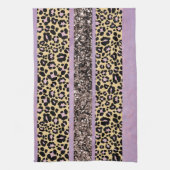 Leopard Glitter Streifen Glam 1 Geschirrtuch (Vertikal)