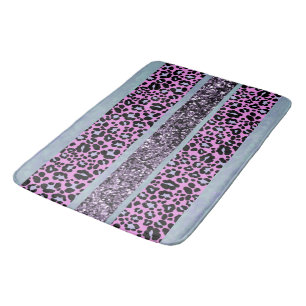 Leopard Glitter Streifen Glam 4 Badematte