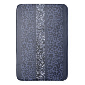 Leopard Glitter Streifen Glam 5 Badematte (Vorderseite Vertikal)