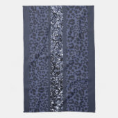 Leopard Glitter Streifen Glam 5 Geschirrtuch (Vertikal)