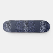 Leopard Glitter Streifen Glam 5 Skateboard (Horizontal)