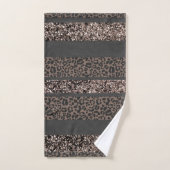 Leopard Glitter Streifen Glam 6 Badhandtuch Set (Handtuch)