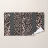 Leopard Glitter Streifen Glam 6 Badhandtuch Set (Handtuch)