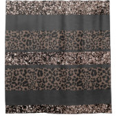 Leopard Glitter Streifen Glam 6 Duschvorhang (Vorderseite)