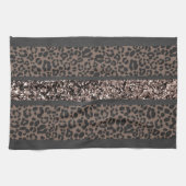 Leopard Glitter Streifen Glam 6 Geschirrtuch (Horizontal)