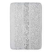 Leopard Glitter Streifen Glam 7 Badematte (Vorderseite Vertikal)