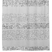 Leopard Glitter Streifen Glam 7 Duschvorhang (Vorderseite)