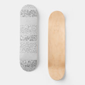 Leopard Glitter Streifen Glam 7 Skateboard (Vorderseite)
