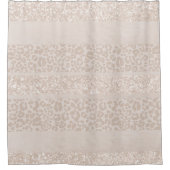 Leopard Glitter Streifen Glam 8 Duschvorhang (Vorderseite)