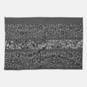 Leopard Glitter Streifen Glam 9 Geschirrtuch (Horizontal)