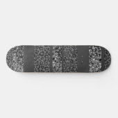 Leopard Glitter Streifen Glam 9 Skateboard (Horizontal)