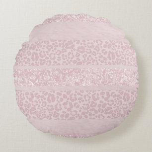 Leopard Glitter Streifen Glamour 10 Rundes Kissen