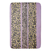 Leopard Glitter Stripes Glam 1 Badematte (Vorderseite Vertikal)