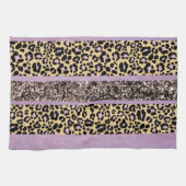 Leopard Glitter Stripes Glam 1 Geschirrtuch (Horizontal)