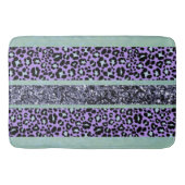 Leopard Glitter Stripes Glam 3 Badematte (Vorderseite)