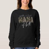 Leopard Glitzer Dirt Mama Mama beider Camouflage Sweatshirt (Vorderseite)