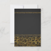 Leopard Glitzernde Pailletten Glam Chic Tischnumme Einladung (Rückseite)