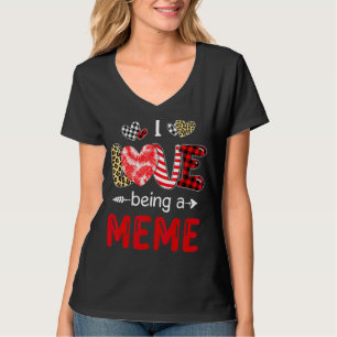 Leopard glücklich Mutter Tag I Liebe ist ein Meme  T-Shirt