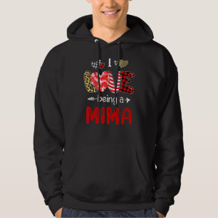 Leopard glücklich Mutter Tag I Liebe ist ein Mima Hoodie
