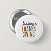 Leopard Glückwunsch Erntedankfest Niedlich Herbst Button (Vorne & Hinten)