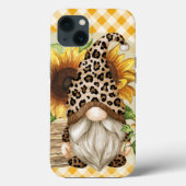 Leopard Gnome Sonnenblumen Case-Mate iPhone Hülle (Rückseite)