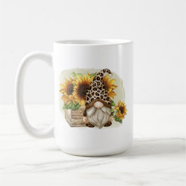Leopard Gnome Sonnenblumen Kaffeetasse