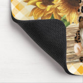 Leopard Gnome Sonnenblumen Mousepad (Ecke)