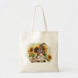Leopard Gnome Sonnenblumen Tragetasche