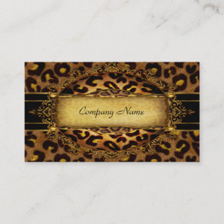 Leopard Gold Black Boutique Card Elegante 2 Visitenkarte