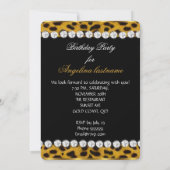Leopard Gold Black Glamour Night Glitzer Shoes Einladung (Rückseite)