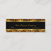 Leopard Gold Black Stripe Elegante Klasse Mini Visitenkarte (Vorderseite)