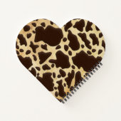 Leopard Gold Herz Notizblock (Rückseite)