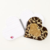 Leopard Gold Herz Notizblock (Innenseite)