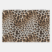 Leopard Gold Pink Glitzer Geschenkpapier Set (Vorderseite 3)