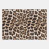 Leopard Gold Pink Glitzer Geschenkpapier Set (Vorderseite 2)