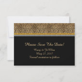 Leopard Gold Silver Save the Date (Vorderseite)