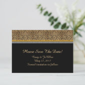 Leopard Gold Silver Save the Date (Stehend Vorderseite)