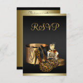 Leopard Gold UAWG RSVP Karte (Vorne/Hinten)
