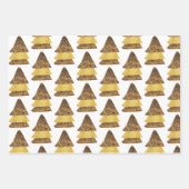 Leopard Golden Christmas Tree Muster Geschenkpapier Set (Vorderseite 2)