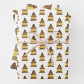 Leopard Golden Christmas Tree Muster Geschenkpapier Set (Beispiel)