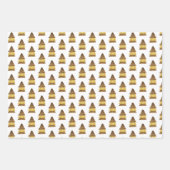 Leopard Golden Christmas Tree Muster Geschenkpapier Set (Vorderseite)