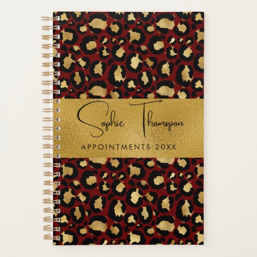 Leopard goldenes Jahr Planer (Vorderseite)